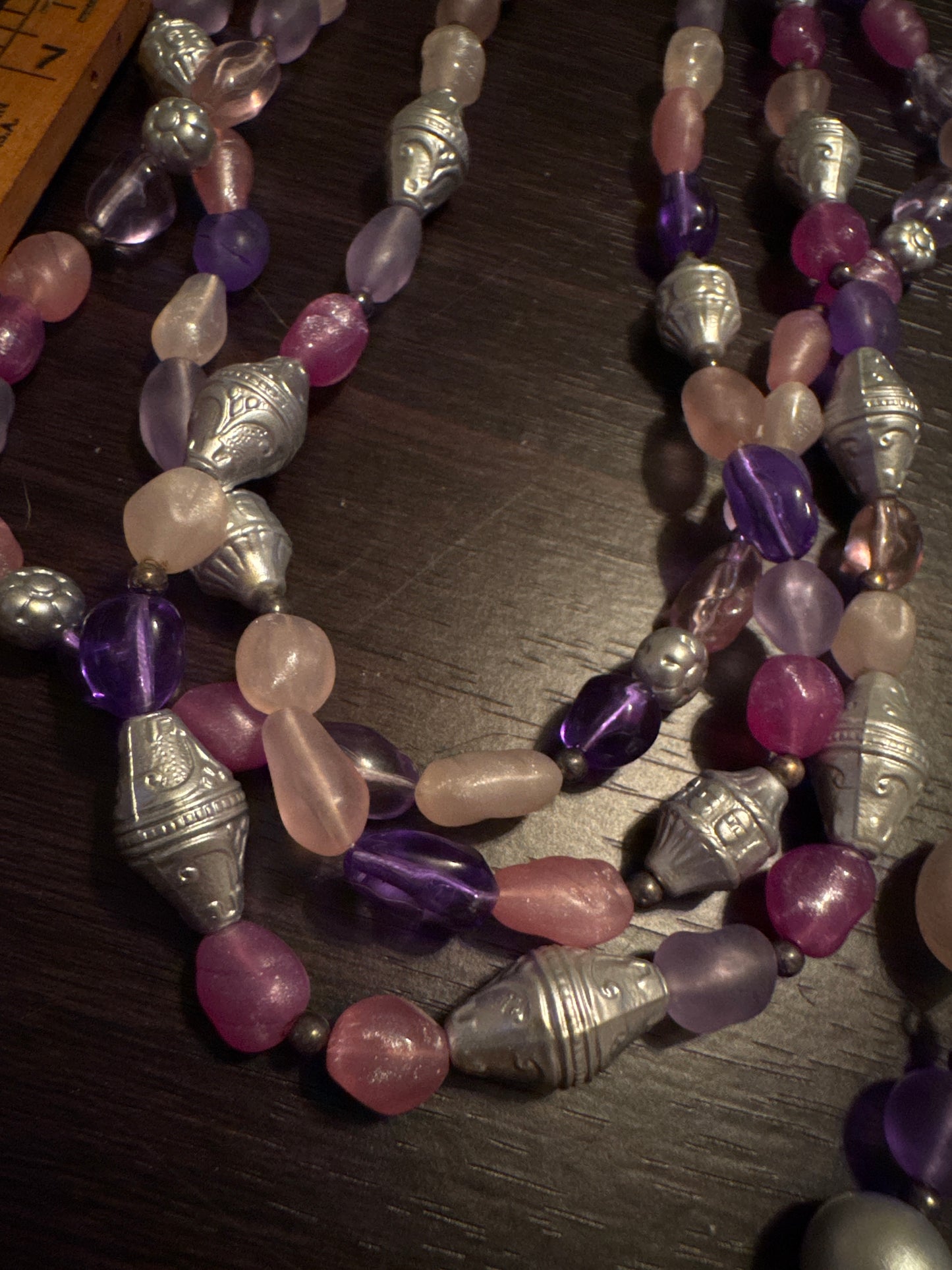 Triple Strand Necklace + Earrings