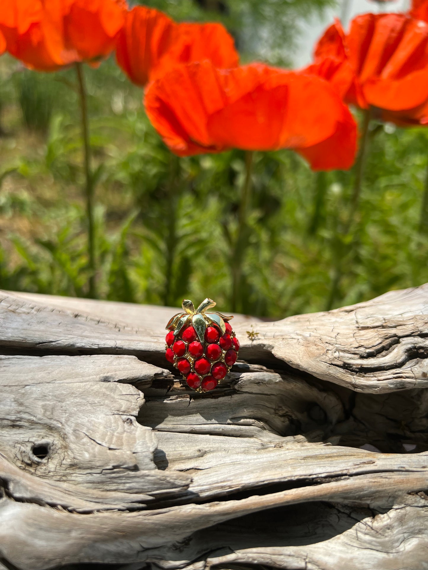 Vintage Strawberry Brooch