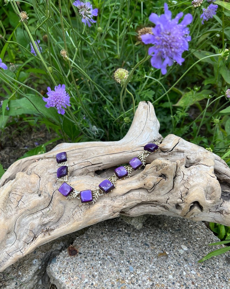 Vintage Purple Thermoset Necklace - Dirty30 Vintage