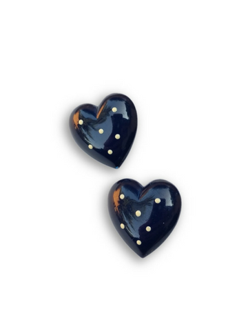 80's Heartastic Polka Dot Earrings