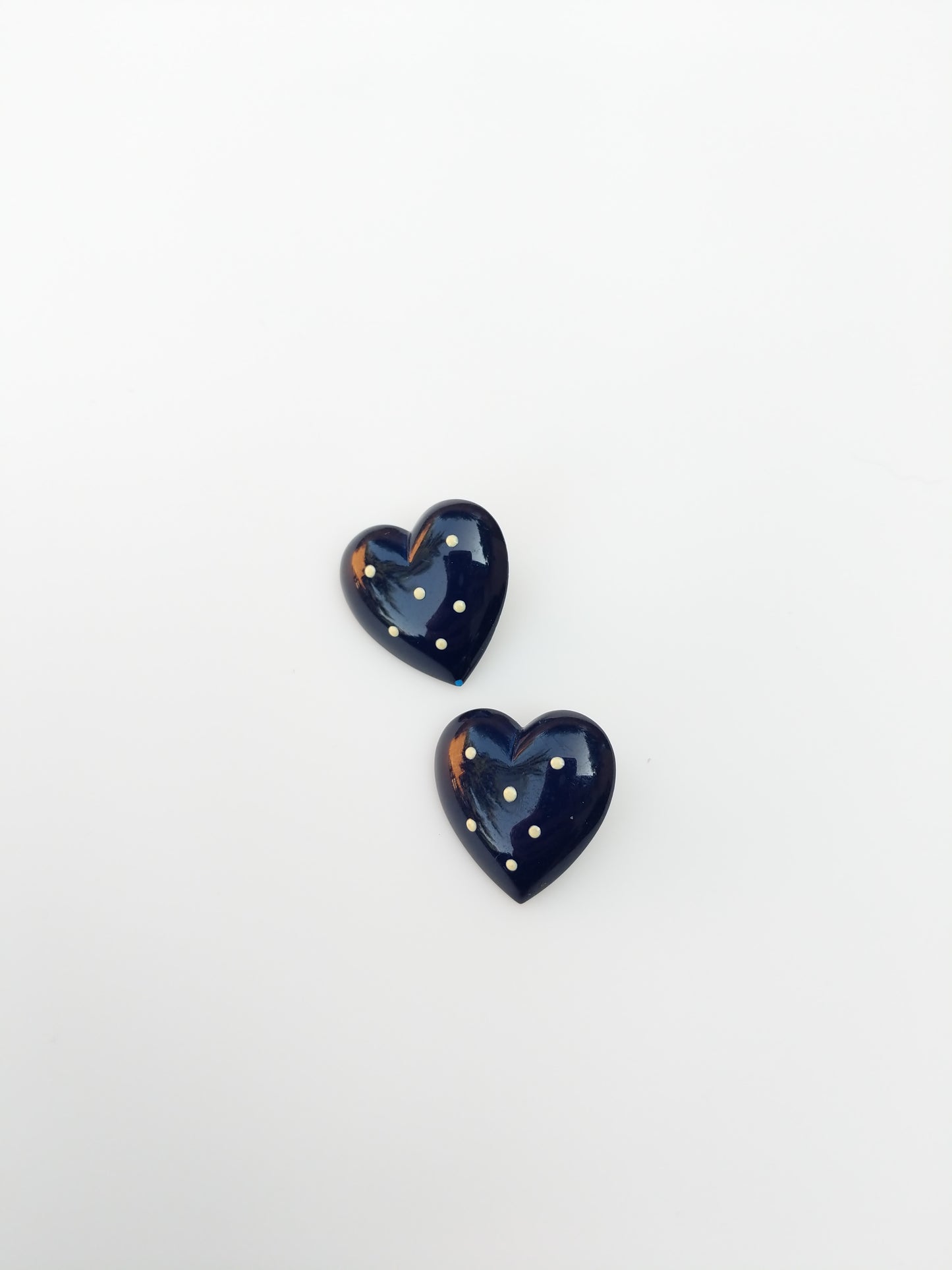 80's Heartastic Polka Dot Earrings