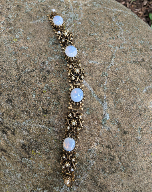 Moonstone Book Chain Bracelet
