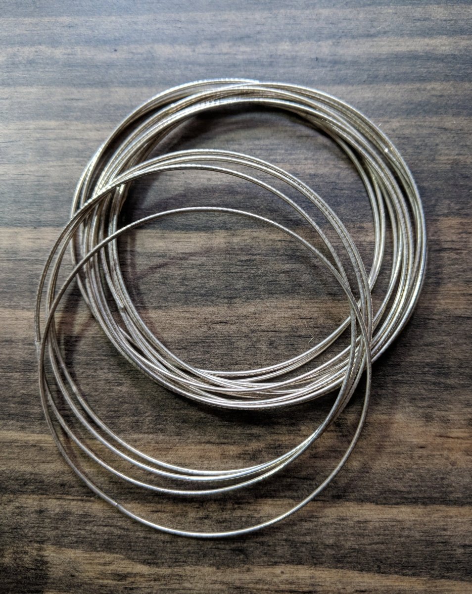 Classic 80s Bangle Bracelets - Silver Tone Mixed Styles - Dirty30 Vintage