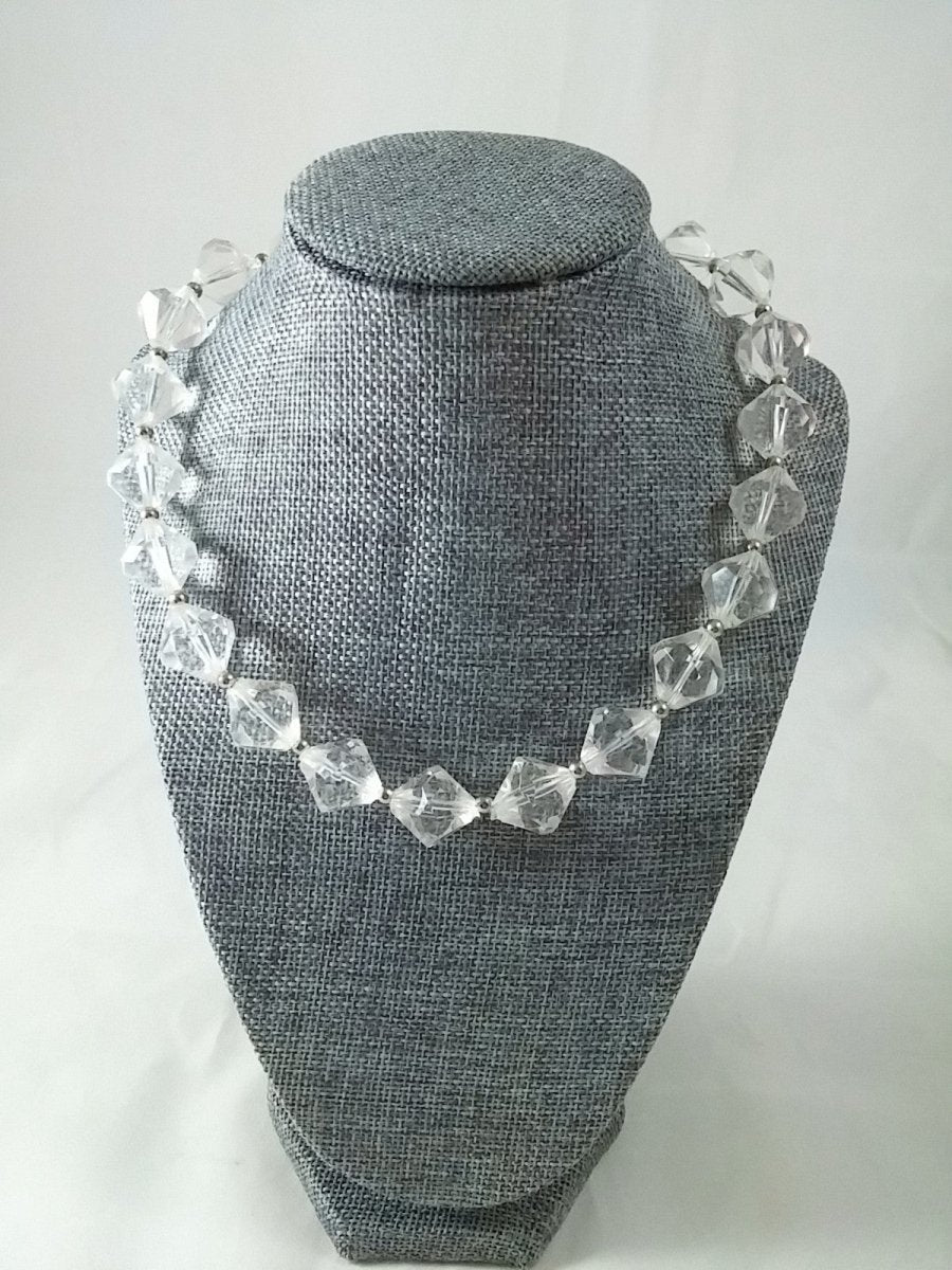 Clear Beaded Necklace - Dirty30 Vintage