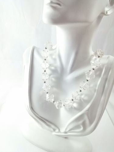 Clear Beaded Necklace - Dirty30 Vintage