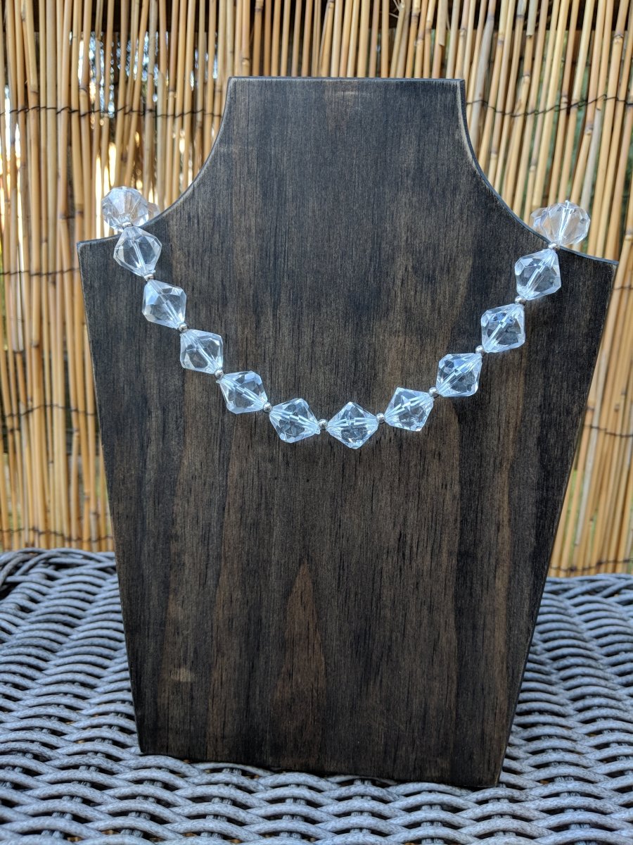 Clear Beaded Necklace - Dirty30 Vintage
