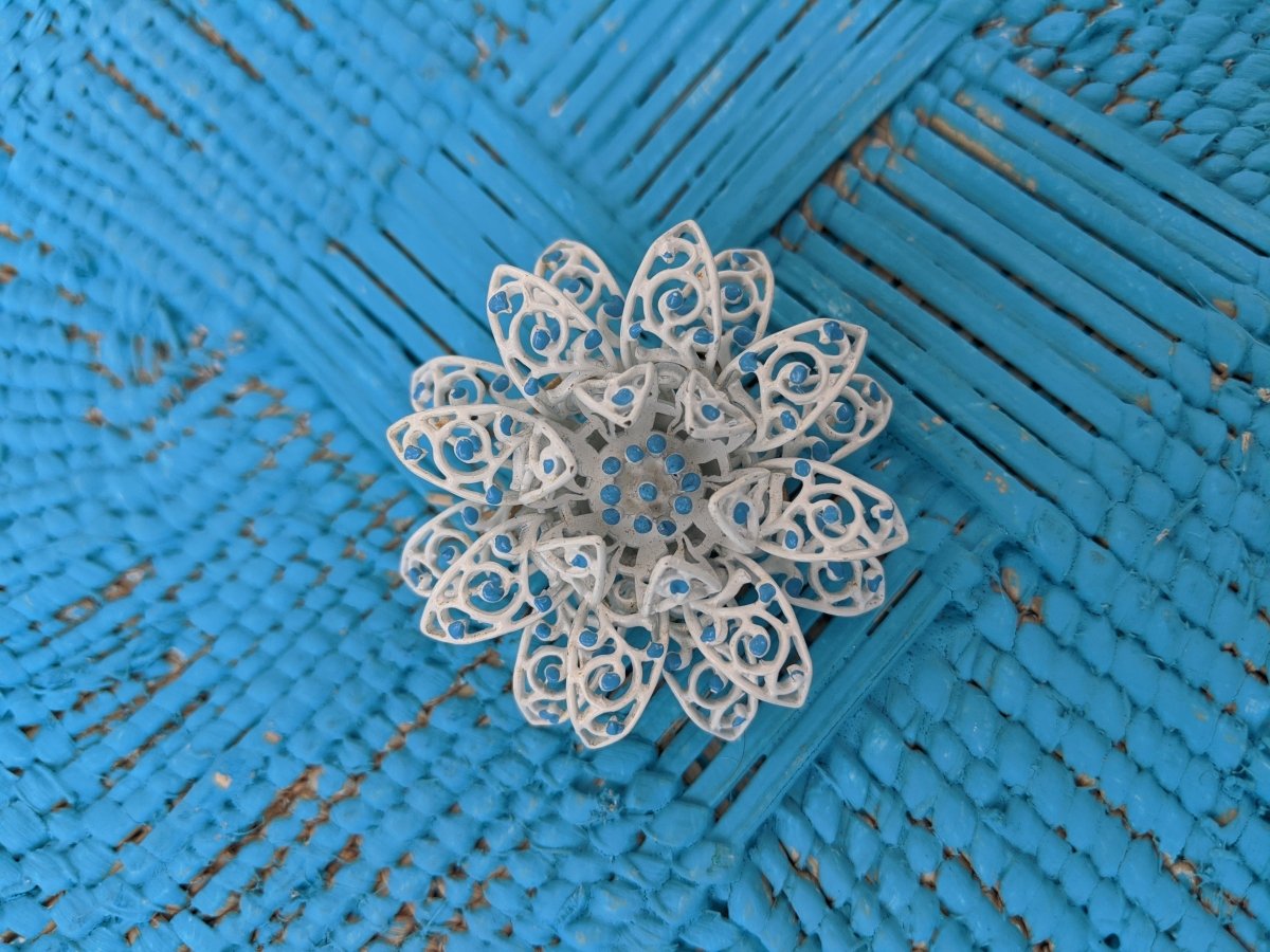 Crown Trifari Enamel Brooch - Dirty30 Vintage
