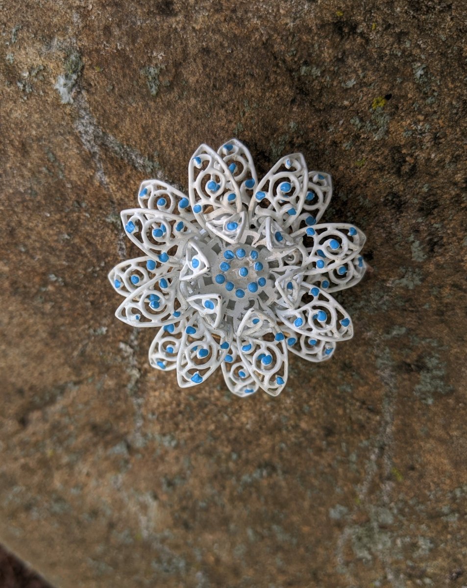 Crown Trifari Enamel Brooch - Dirty30 Vintage