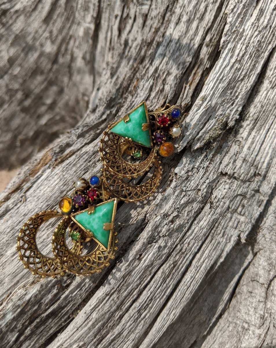 Czech Art Glass Earrings - Dirty30 Vintage