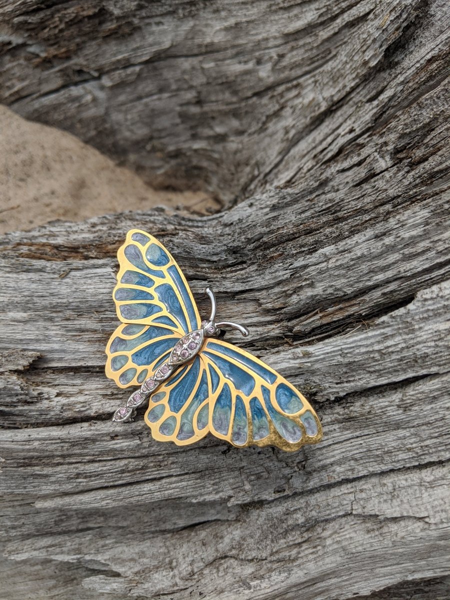 KJL signed Butterfly Brooch - Dirty30 Vintage