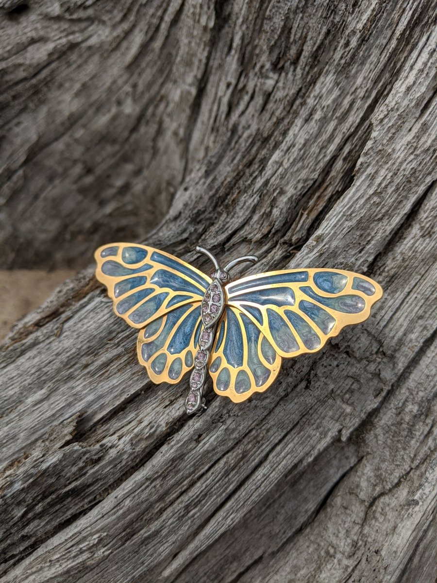 KJL signed Butterfly Brooch - Dirty30 Vintage