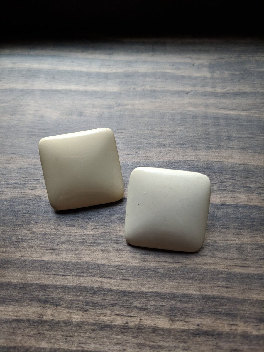 Square Enamel Earrings - Dirty30 Vintage