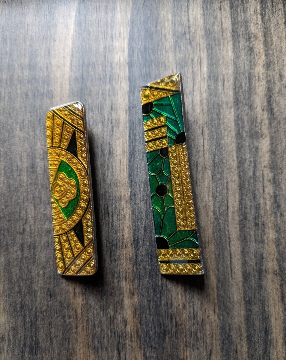 Vintage Art Deco Style Bar Brooch Duo - Dirty30 Vintage