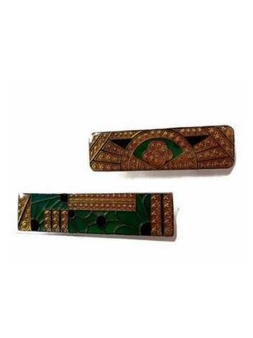 Vintage Art Deco Style Bar Brooch Duo - Dirty30 Vintage