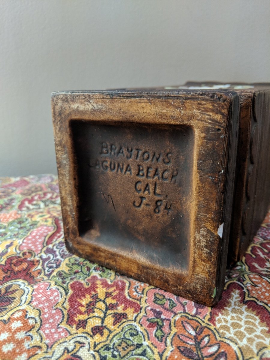 Vintage Brayton Laguna Brown Ceramic Pottery Vase - Dirty30 Vintage