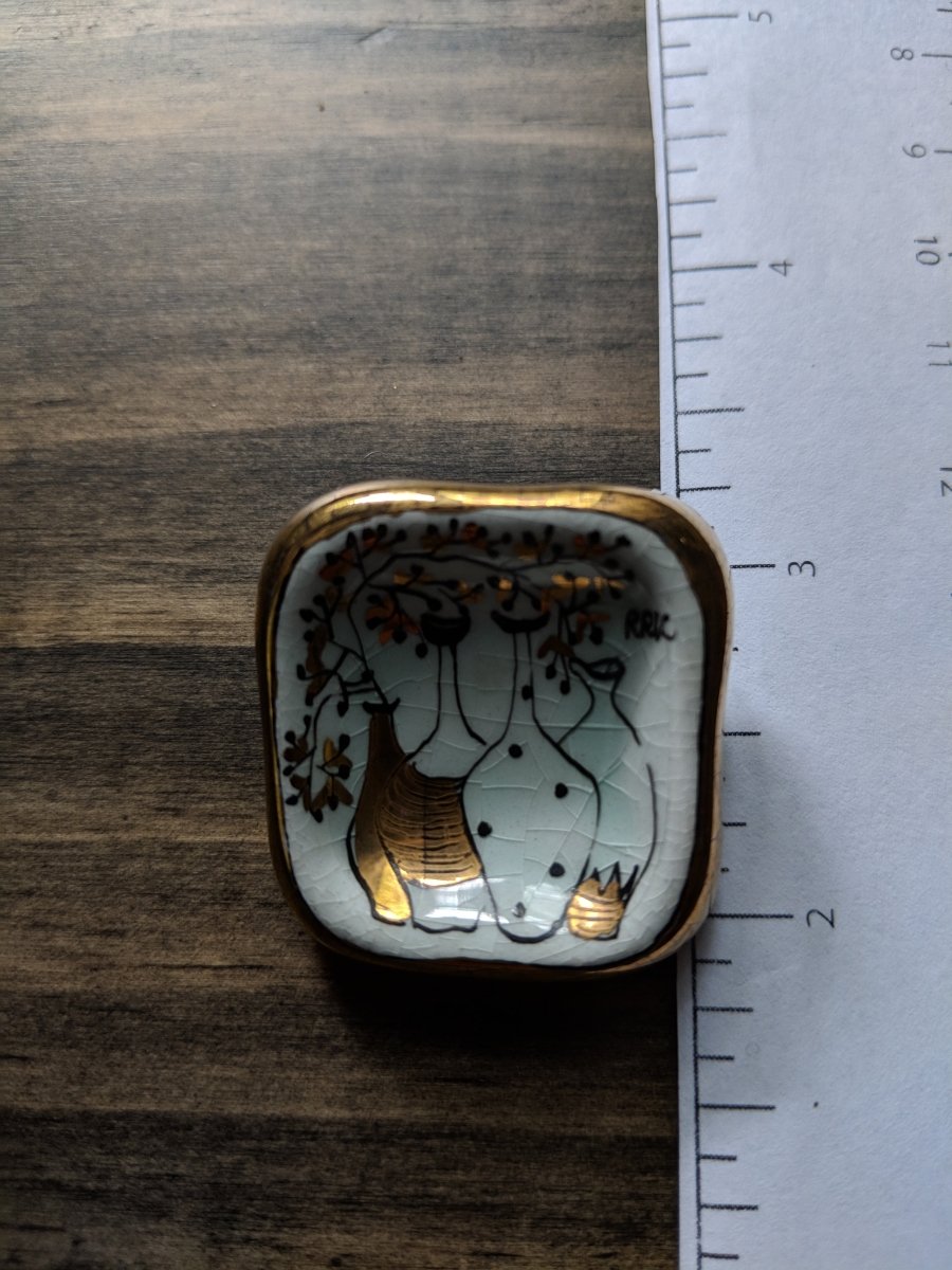 Vintage Enamel Hand Painted Brooch - Dirty30 Vintage