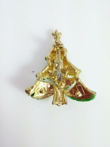 Vintage Holiday Brooch - Christmas Tree Pin - Dirty30 Vintage