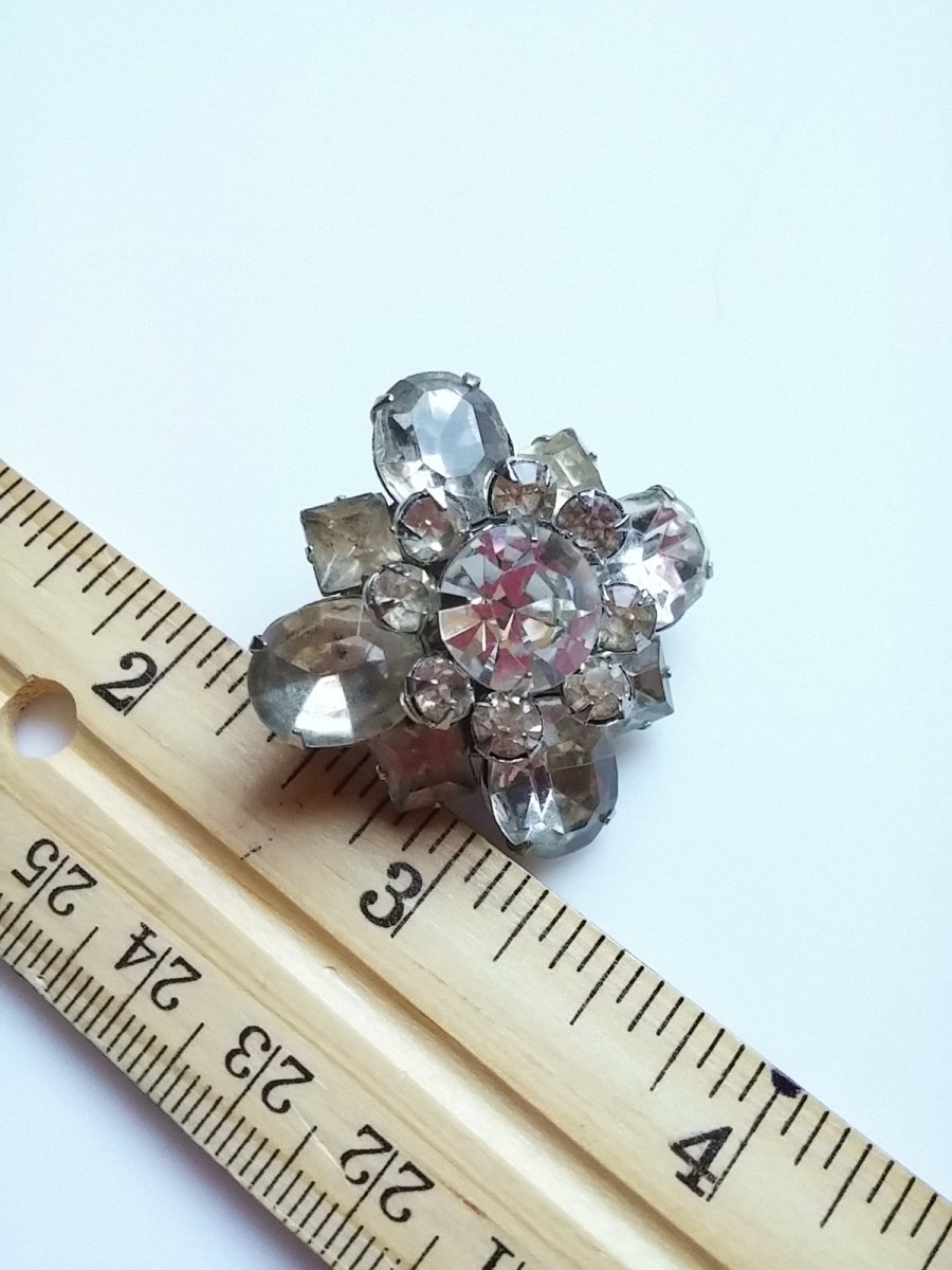 Vintage Rhinestone Brooch - Dirty30 Vintage