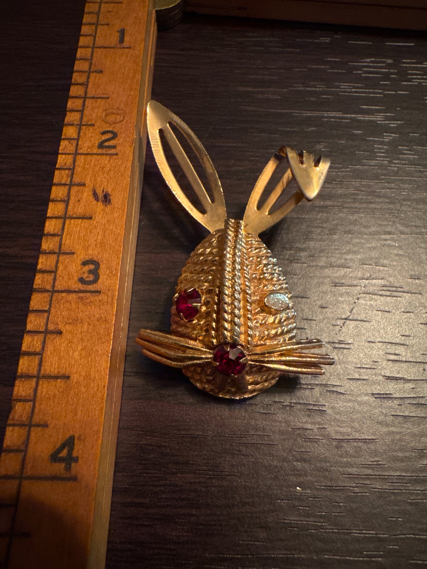 Vintage Sarah Coventry Gold Winking Rabbit Brooch - Whimsical Signed Pin