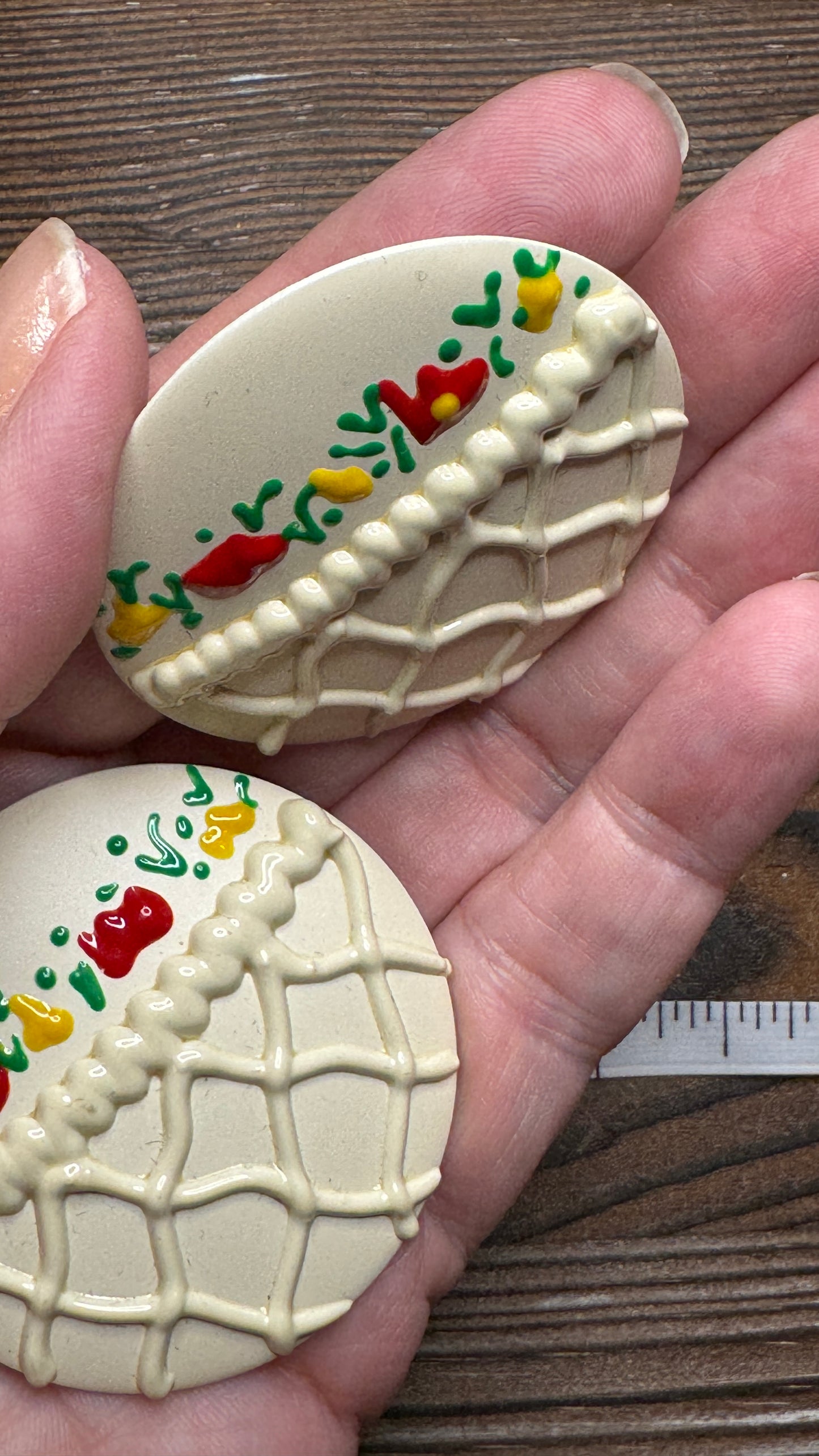 Vintage White Basket Flower Earrings Post Back Dimensional Spring