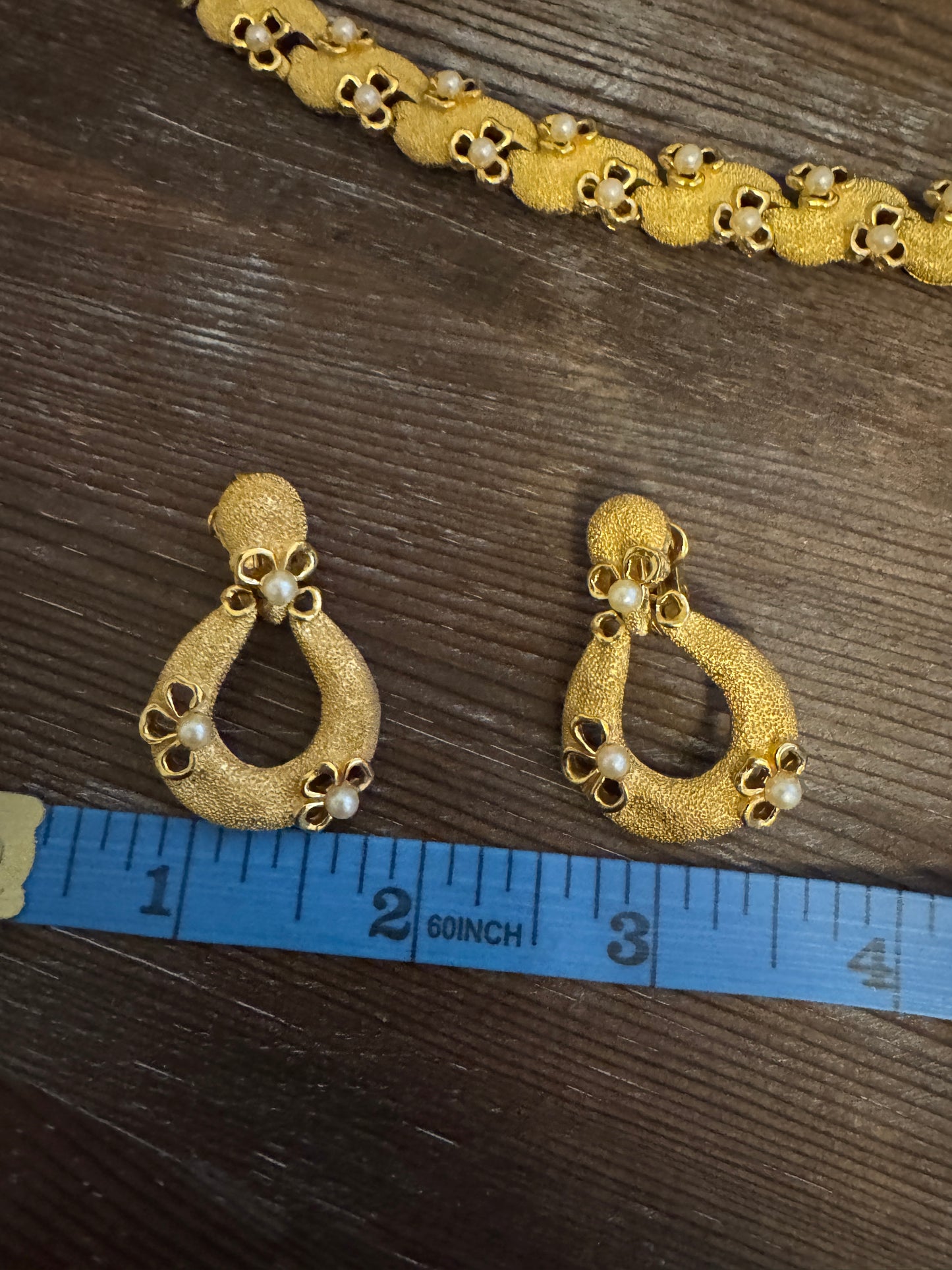 Crown Trifari Vintage Bracelet + Earrings