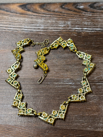 Vintage Faux Turquoise Bead Necklace from the 1960s