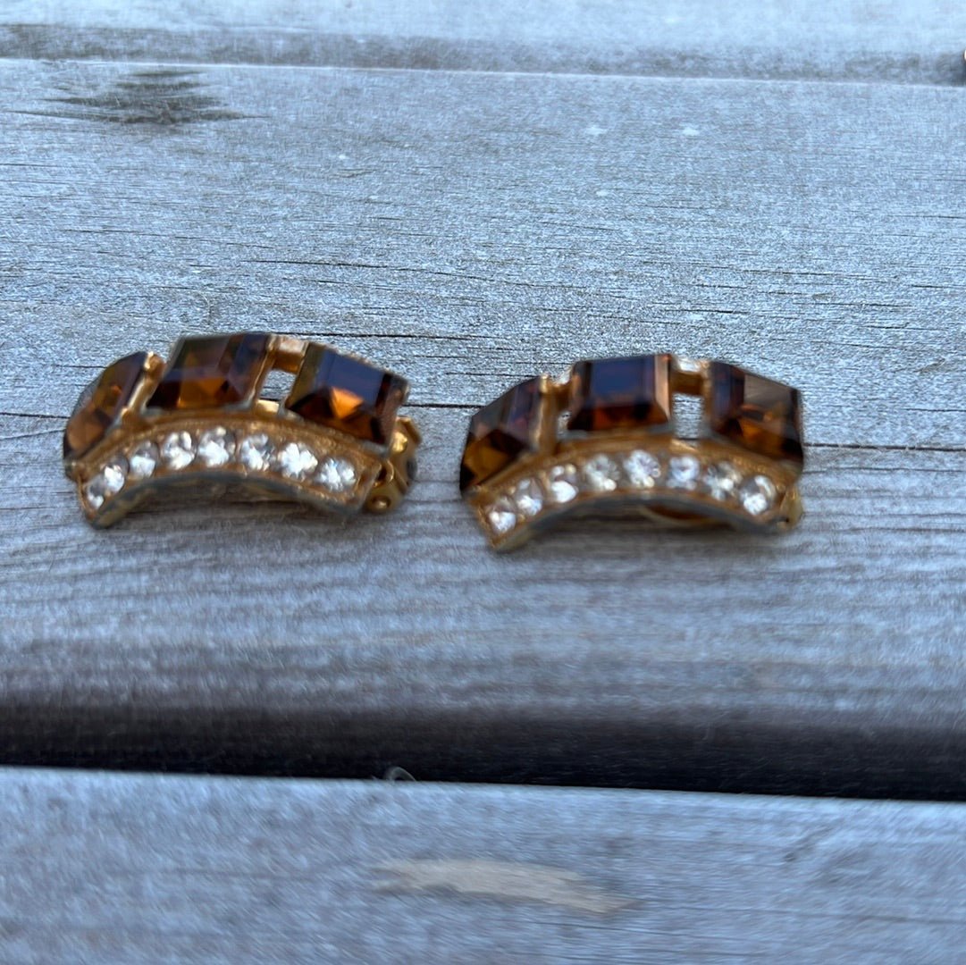 Bogoff Smoky Topaz Necklace + Earrings - Dirty30 Vintage