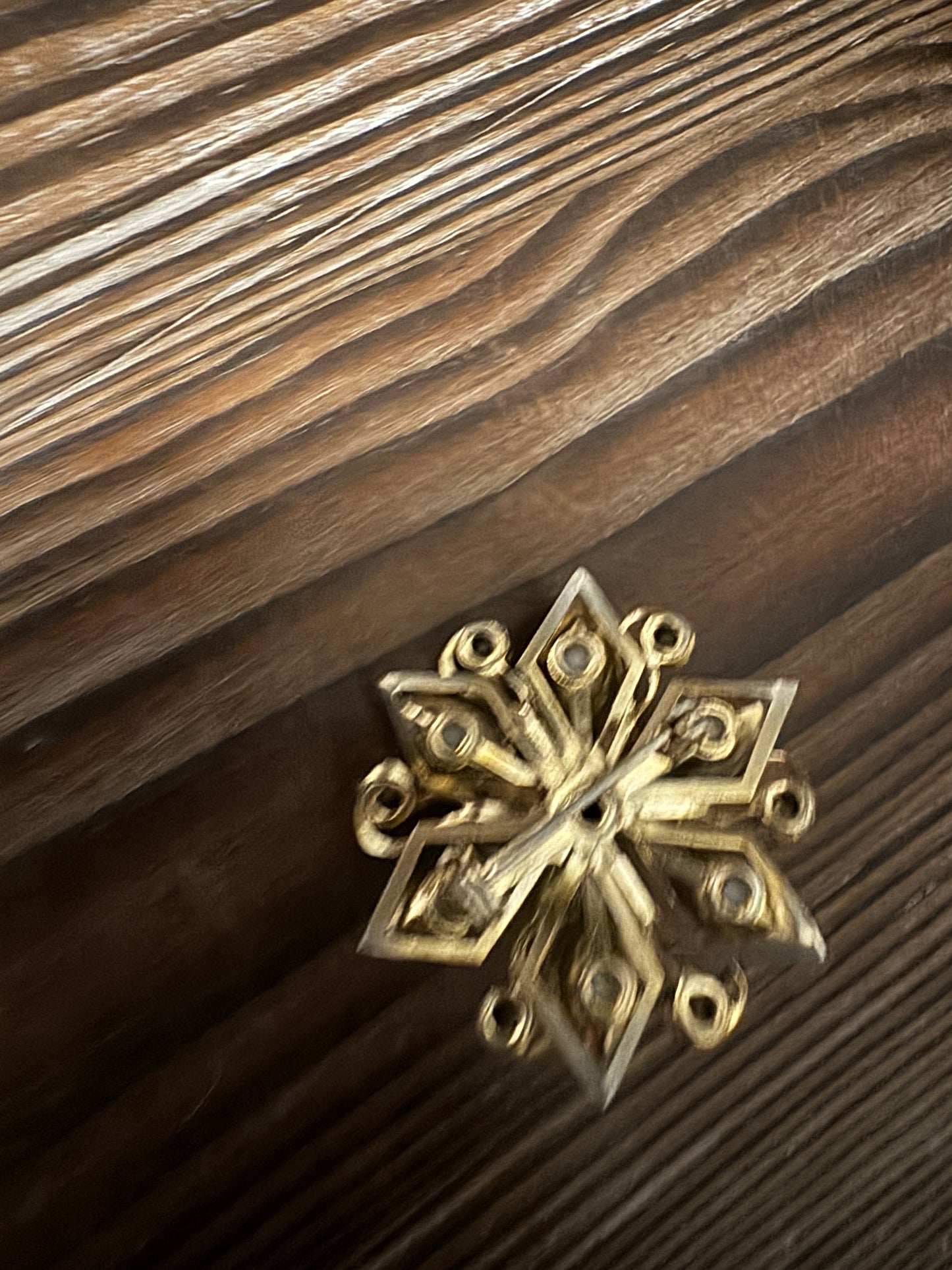 Vintage Lucite Floral Brooch with Multicolor Rhinestones