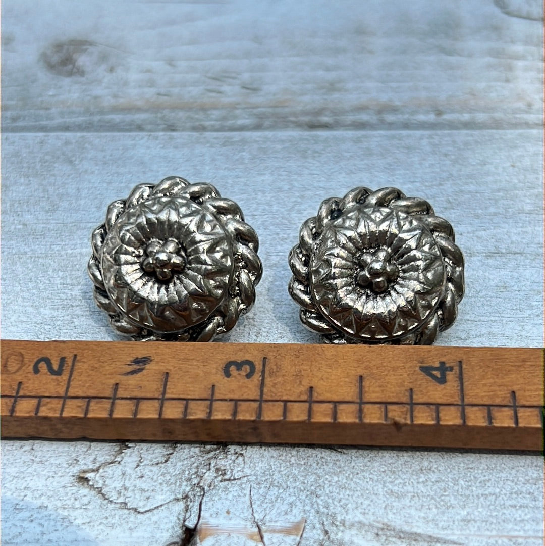 Vintage Button Earrings