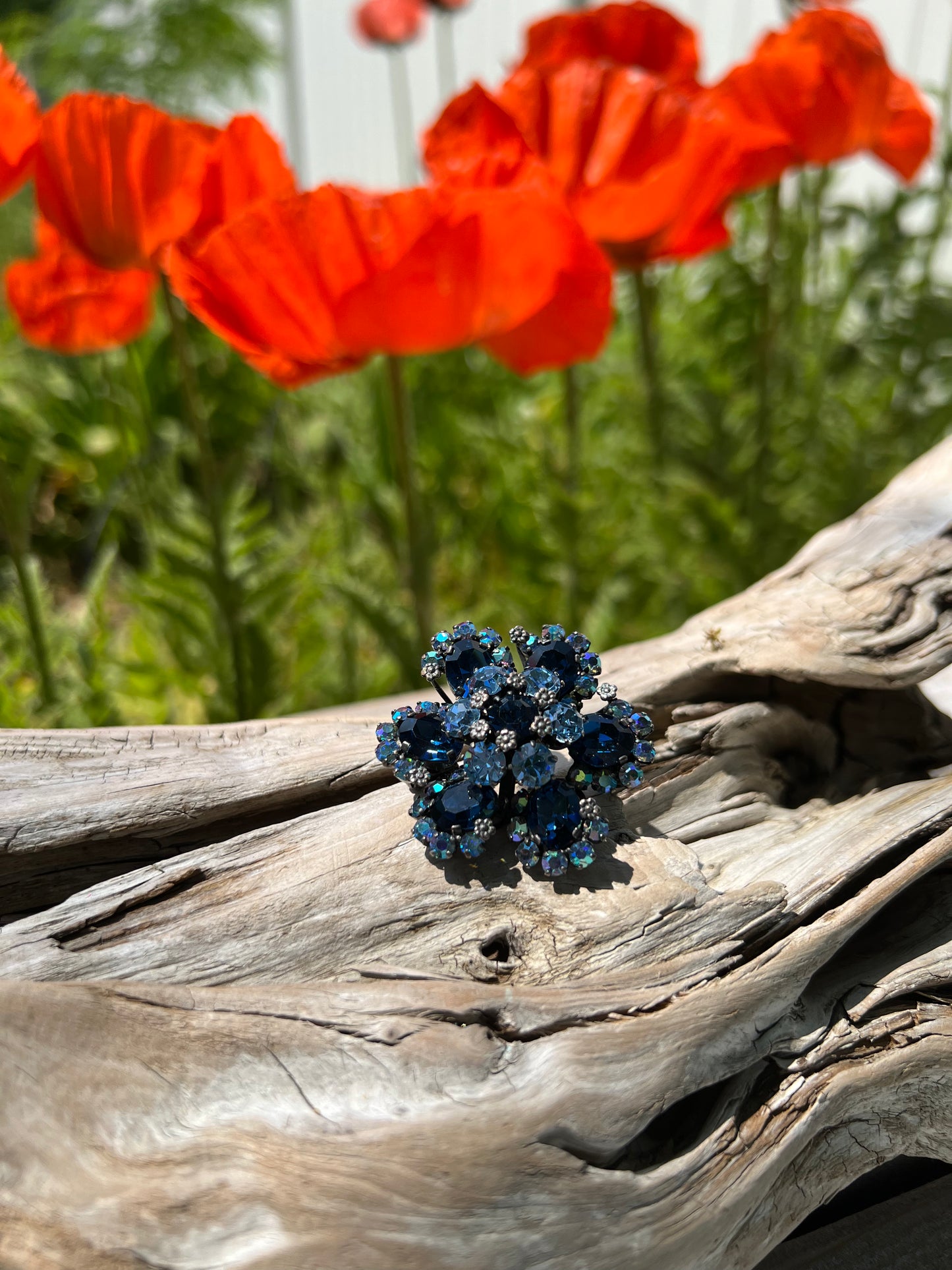Vintage Blue Austria Brooch