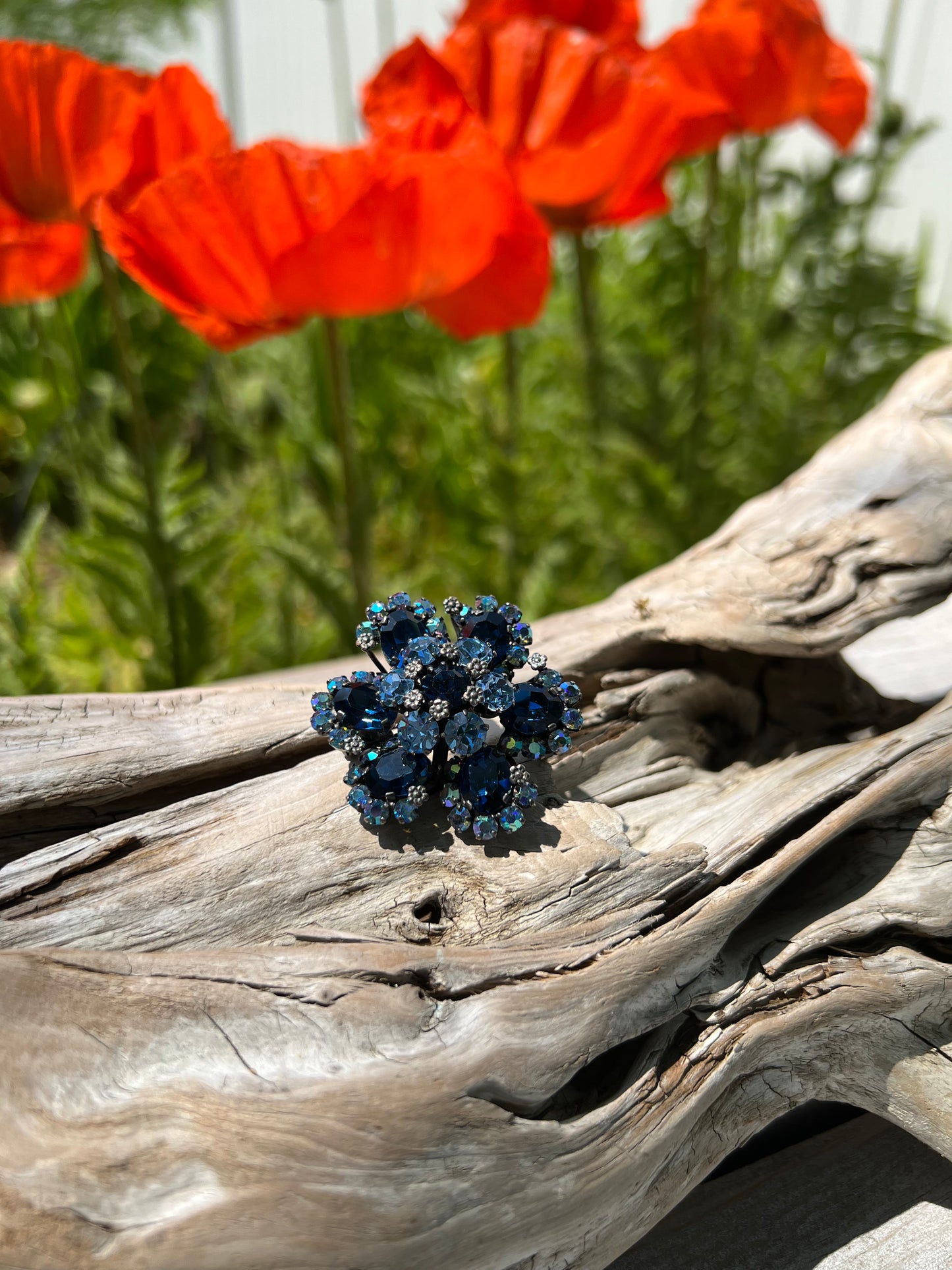 Vintage Blue Austria Brooch