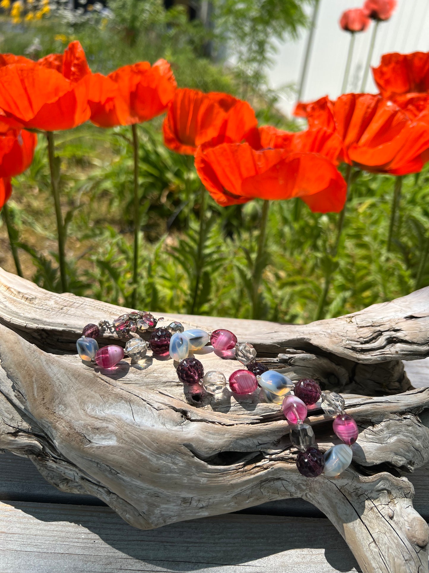 Vintage  Glass Beaded Necklace