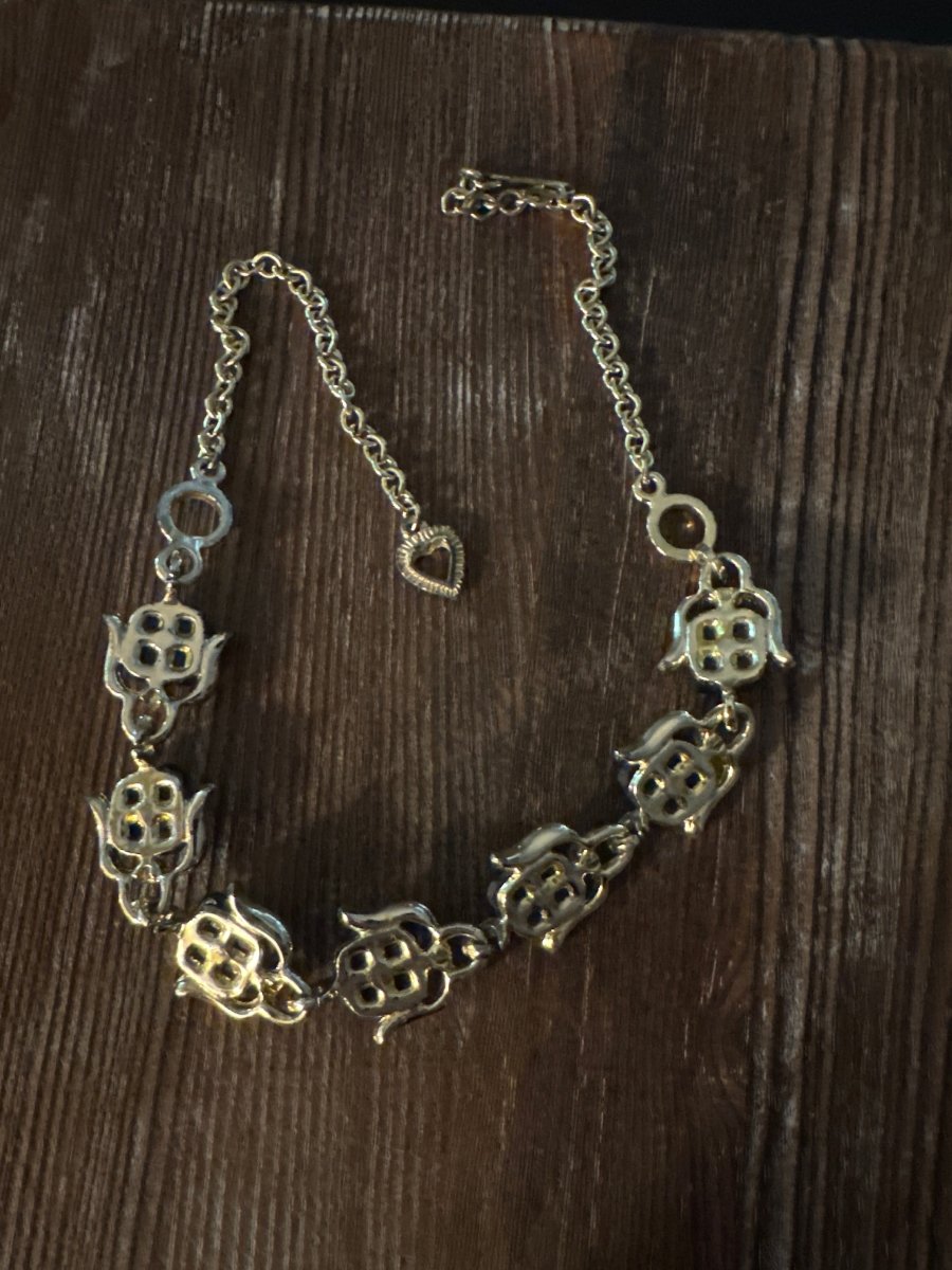 Iridescent Vintage Choker Thermoset Necklace - Dirty30 Vintage