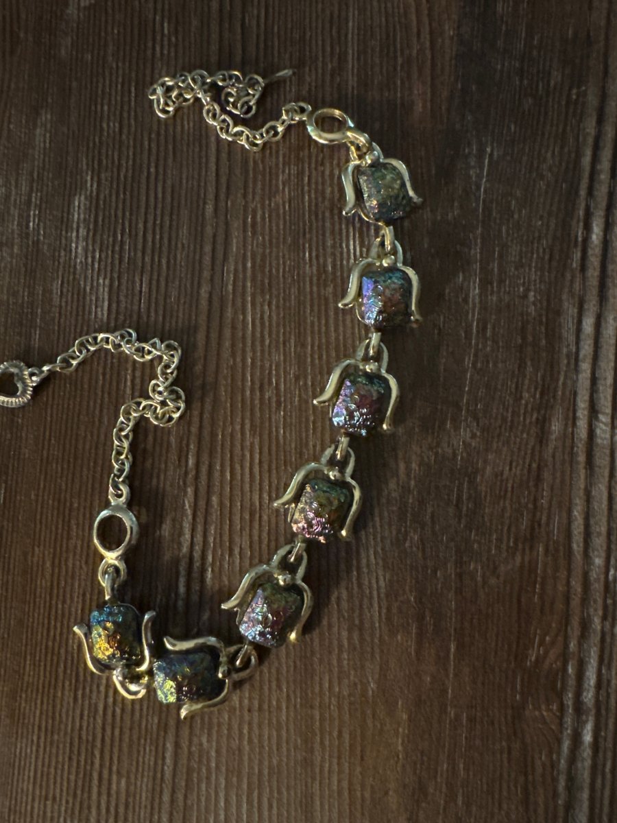 Iridescent Vintage Choker Thermoset Necklace - Dirty30 Vintage