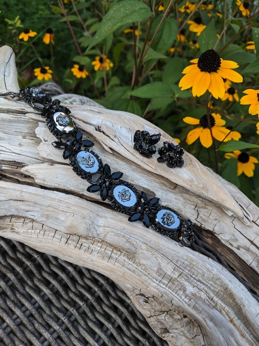 Juliana Hematite Bracelet and Earring Set - Dirty30 Vintage