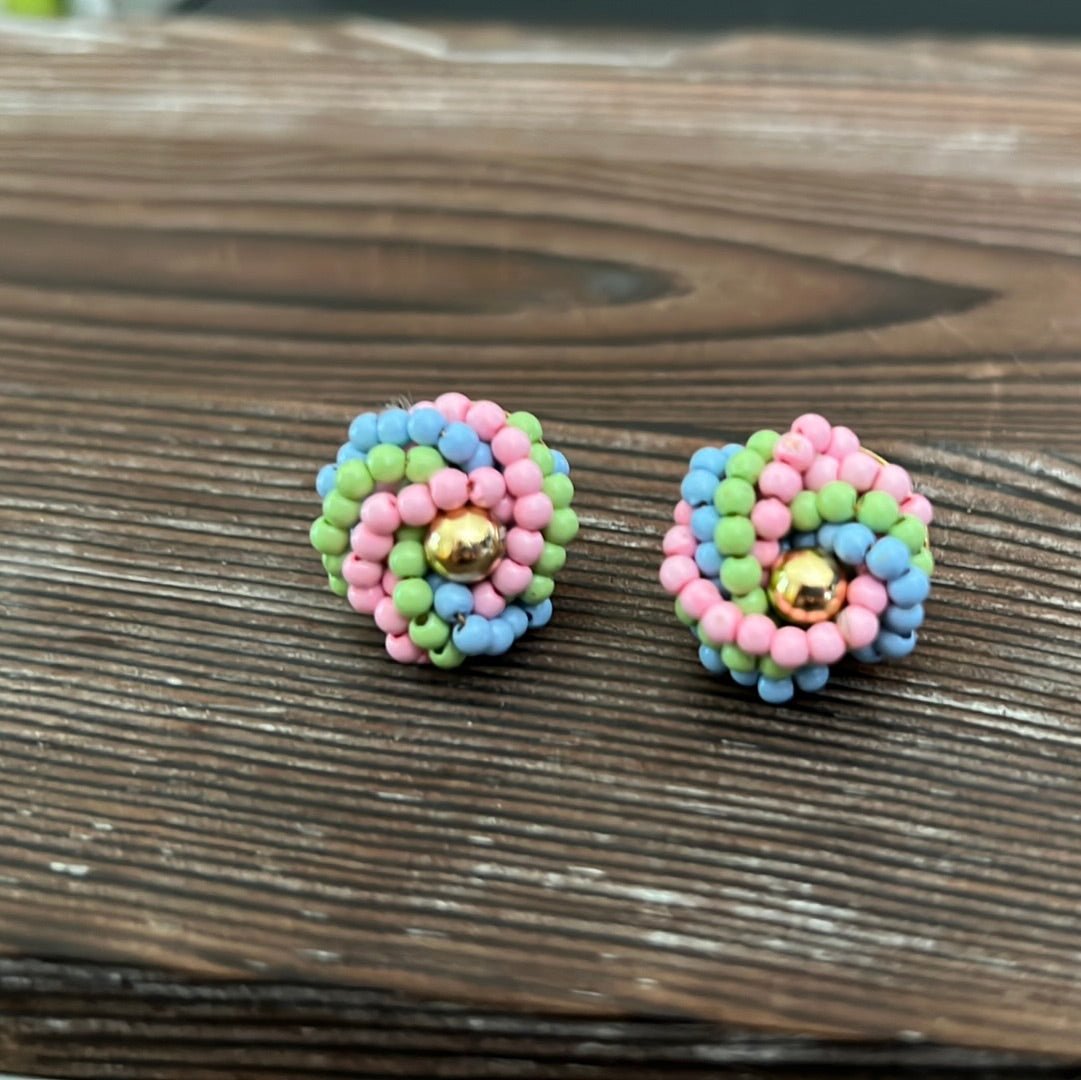 Twisted Pastel Beaded Necklace + Earring Set - Dirty30 Vintage