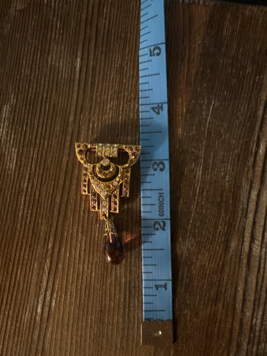 Vintage Brooch Art Deco Design - Dirty30 Vintage