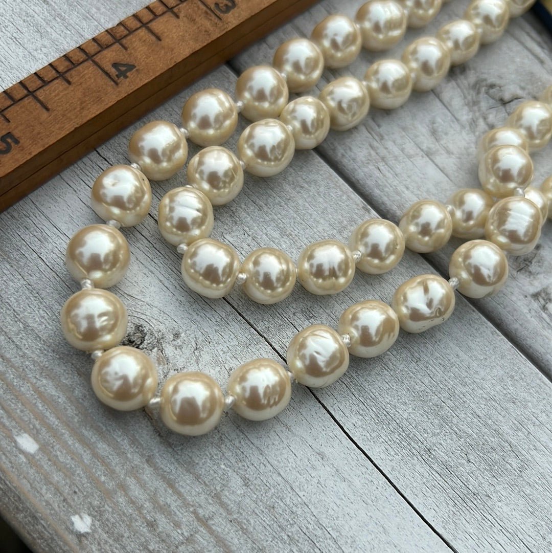 Vintage Carolee Double Strand Faux Pearl - Dirty30 Vintage