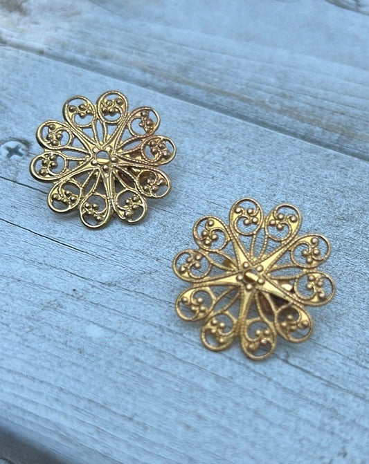 Vintage Filigree Earrings - Dirty30 Vintage