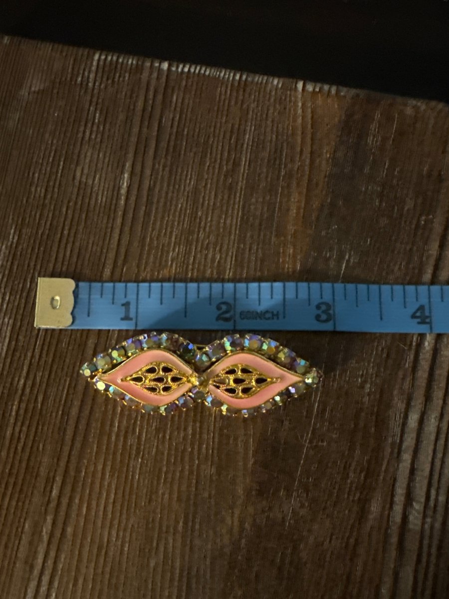 Vintage Pink Enamel Brooch - Dirty30 Vintage