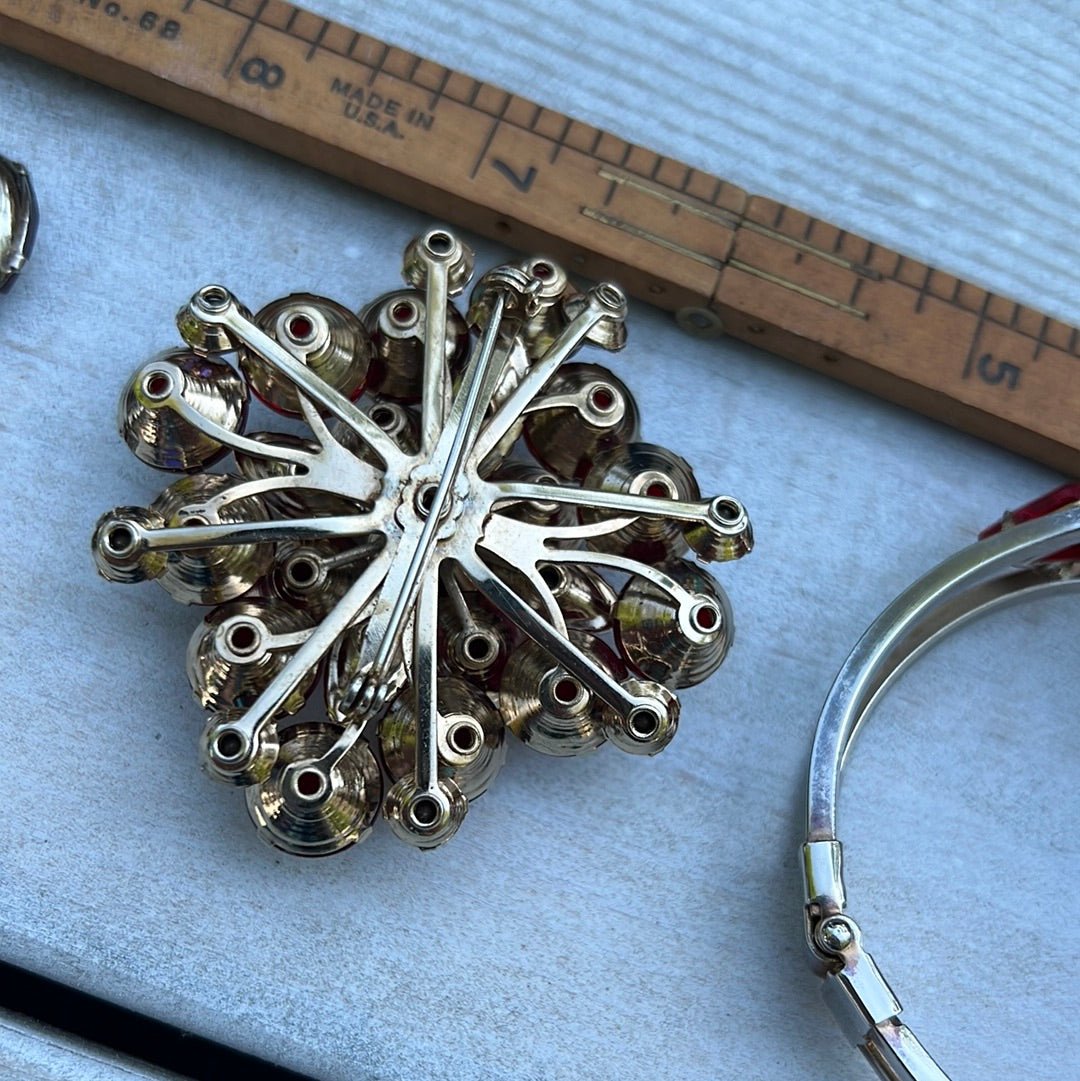 Vintage Red Rhinestone Trio - Dirty30 Vintage