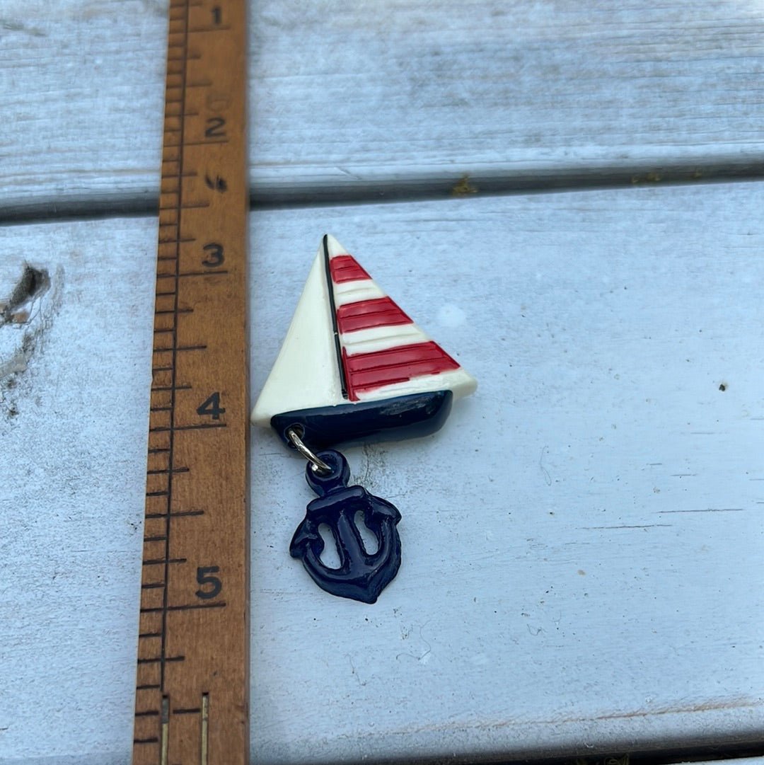 Vintage Sailboat Anchor Brooch - Dirty30 Vintage