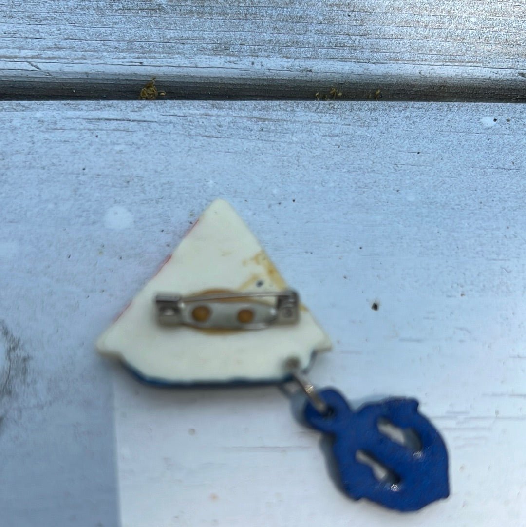 Vintage Sailboat Anchor Brooch - Dirty30 Vintage