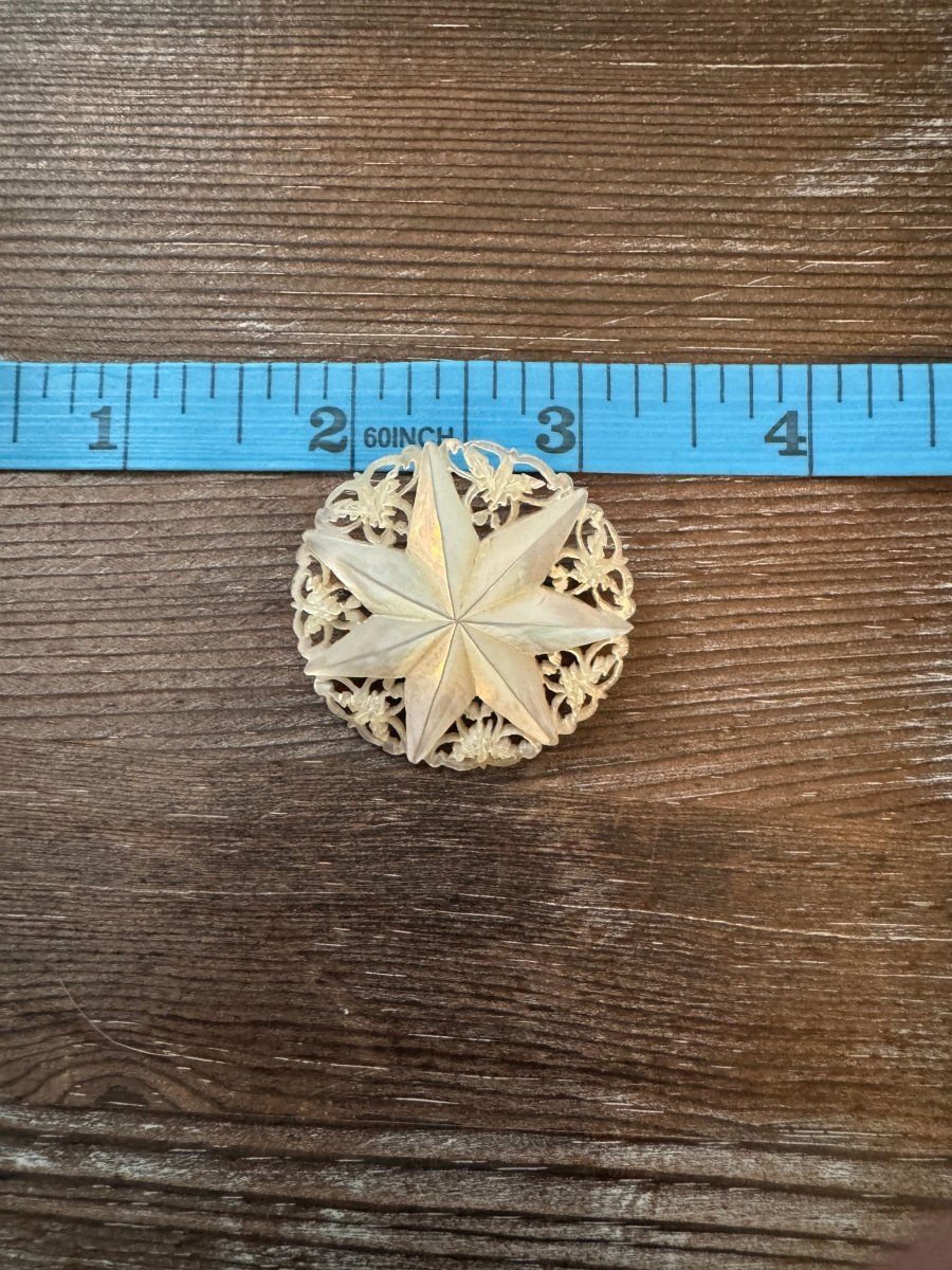 Vintage Victorian Era 7 Point Star Brooch - Dirty30 Vintage