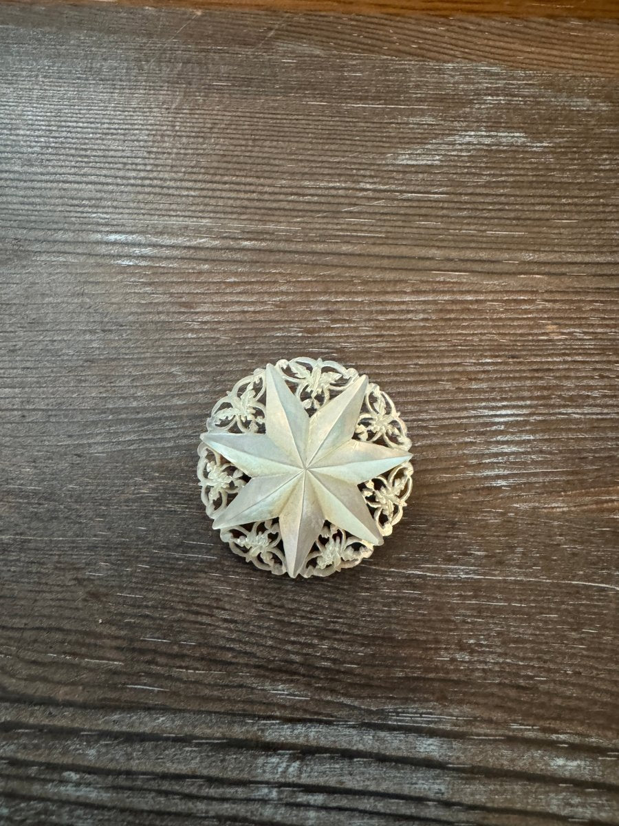 Vintage Victorian Era 7 Point Star Brooch - Dirty30 Vintage
