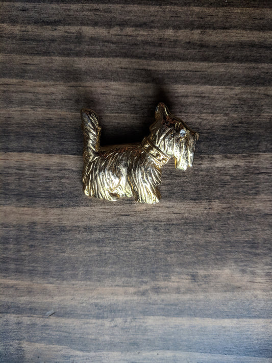 Vintage AAI Brooch Pin Scotty Dog Scottish Terrier