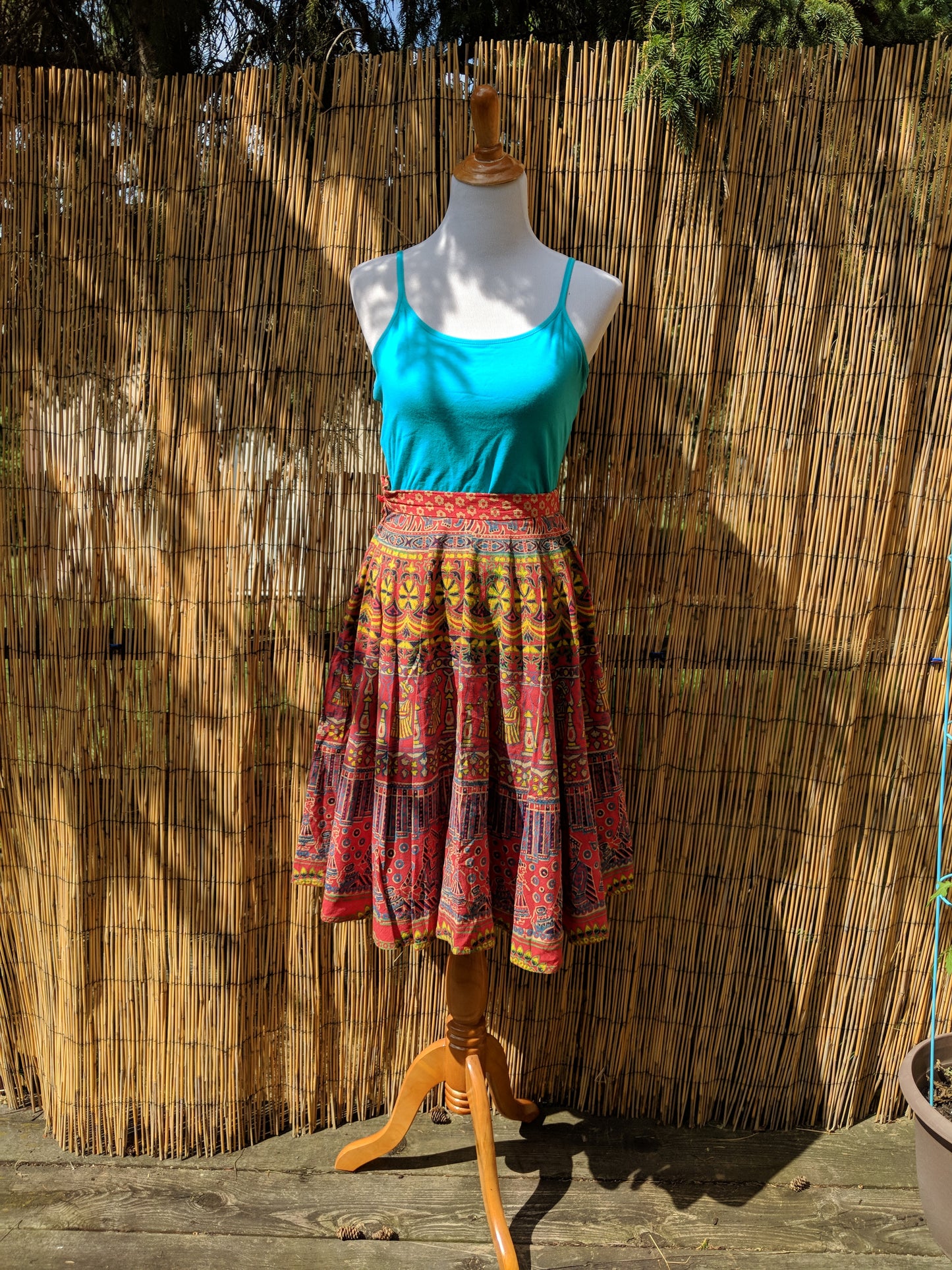 Vintage 1970s Indian Circle Skirt Size 8