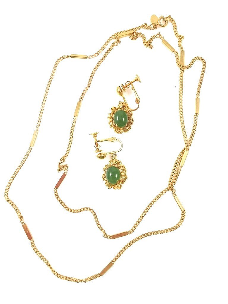 Avon 30" Necklace and Coordinating Earrings - Dirty30 Vintage