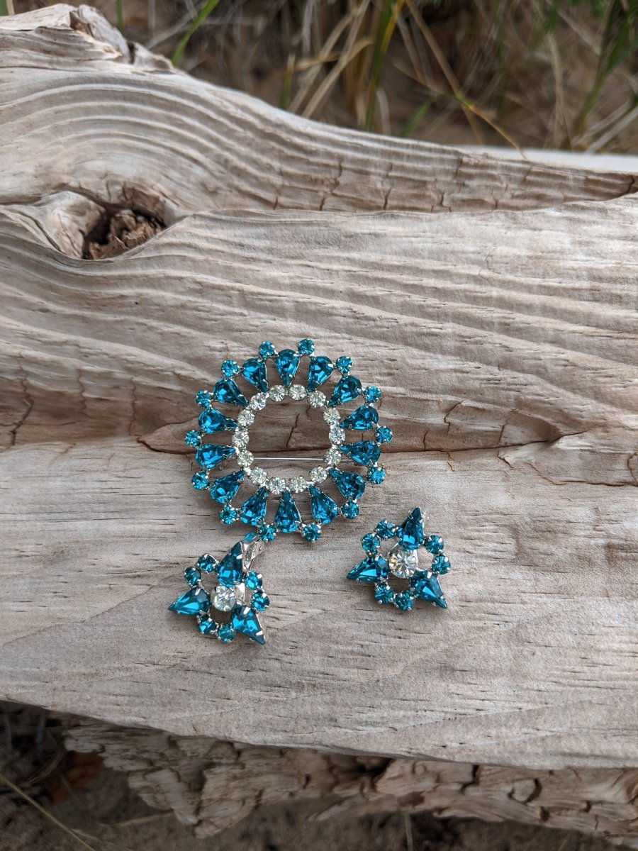 B. David Brooch + Earring Set - Dirty30 Vintage