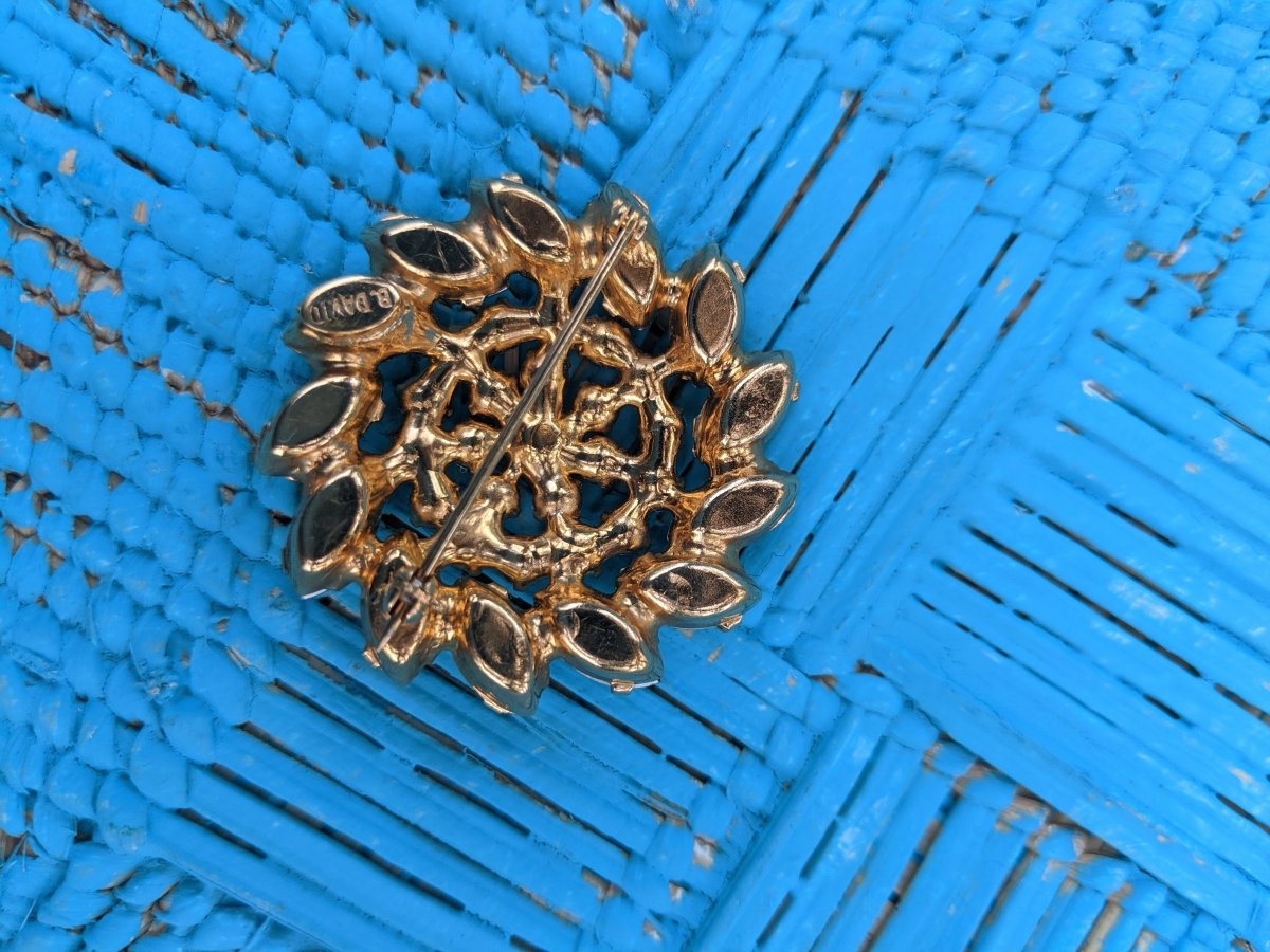 B. David Rhinestone Brooch - Dirty30 Vintage